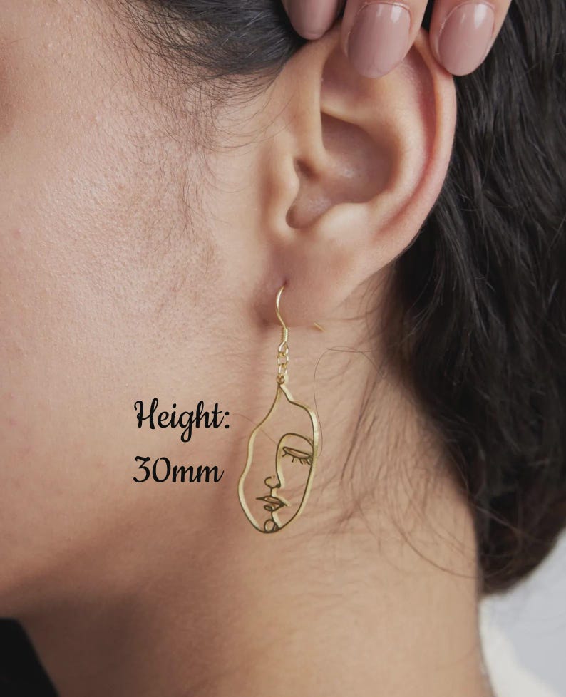 Children's Drawing Earrings / Kid's Art Earring / Personalized Earring / Child Artwork Jewelry / Gift for Mom image 2