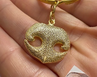 Custom Pet Nose Print Keychain/Photo Engraved Memorial Gift/ Sterling Silver,14K Gold Filled