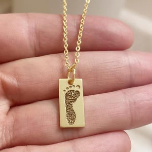 Baby&#39;s Footprint Necklace/Pet&#39;s noseprint Necklace/ Necklace/Pet&#39;s paw print Necklace/Personalized Necklace/Perfect Gift for Mom