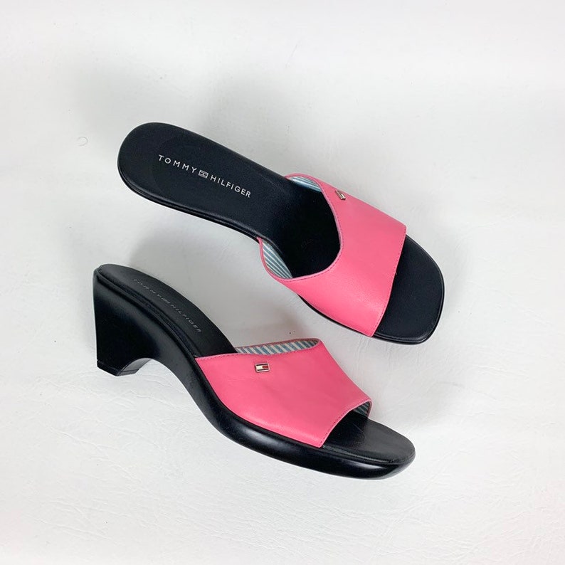 tommy hilfiger slides pink
