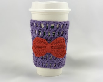 Cup Sleeve cotton purple and red cup cozy