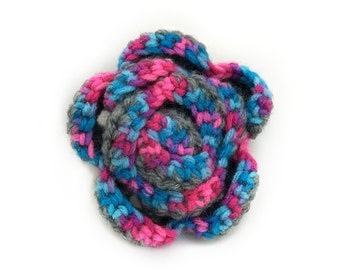 Crochet Hair flower with alligator clip