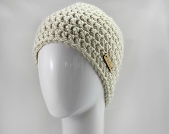 White adult beanie, shimmery and soft white winter hat, teen to adult toque