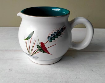 Pretty Denby Stoneware 1/2 pt milk jug or creamer in Greenwheat design, A. Colledge. Replacement items.