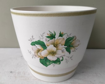 Preciosa jardinera vintage de Cinque Ports Pottery Ltd, The Monasterio Rye, Inglaterra. Olla de caché floral. Práctica maceta/jardinera floral.