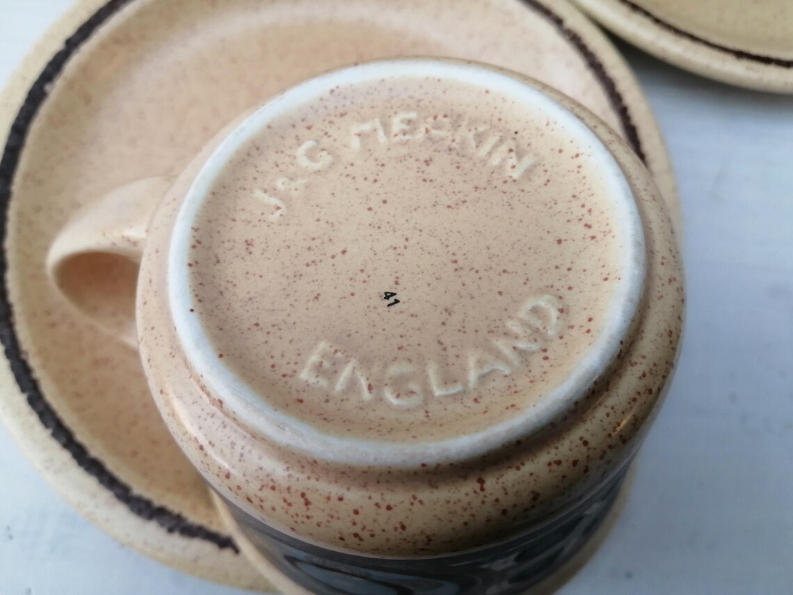 Set of 4 Vintage Retro Tea Cups and Saucers. Etsy