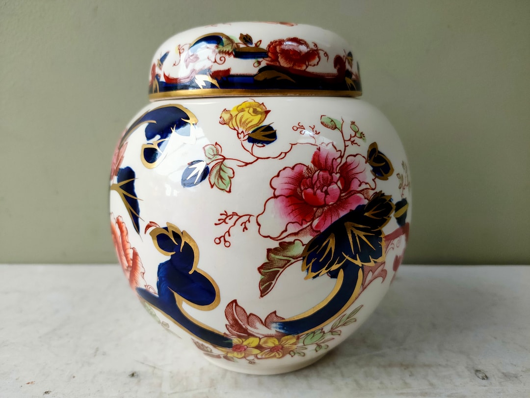 Beautiful 5 Mason's Pottery Ginger Jar or Vase in Etsy UK