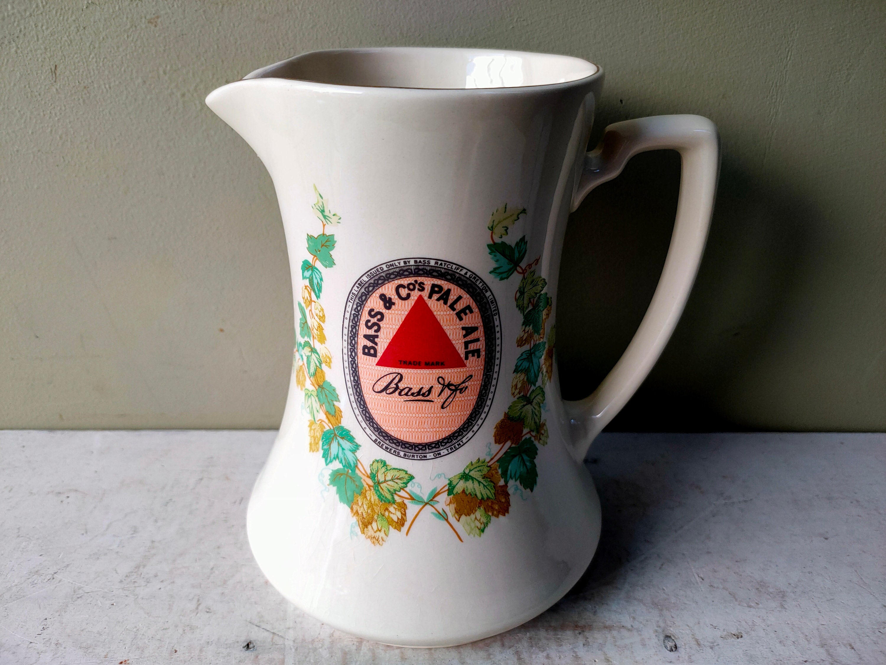 Stunning 6 1/2 Bass Pale Ale Water Jug Reproduction by