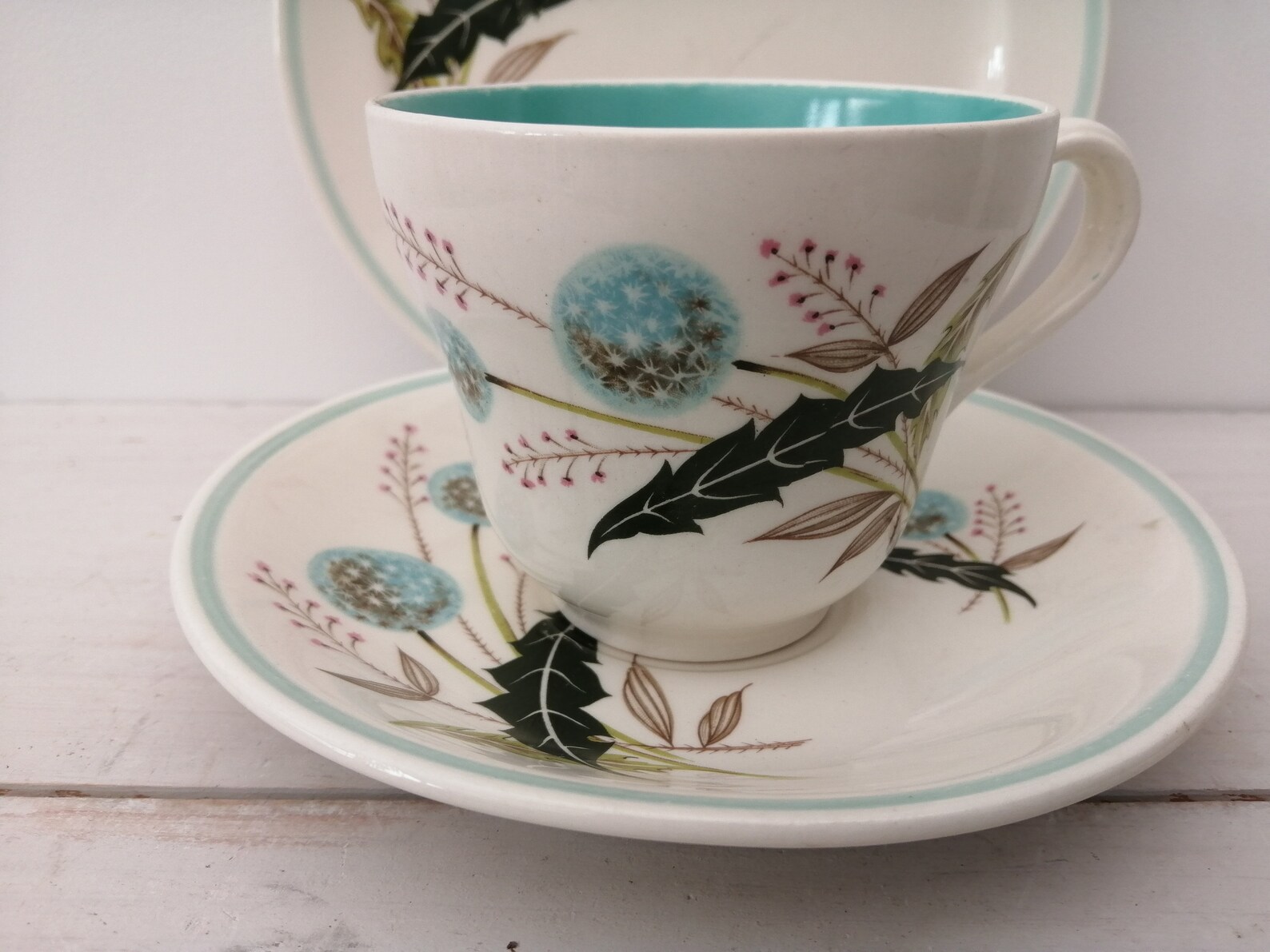 Grindley Pottery trio with rare Dorchester Dandelion Etsy