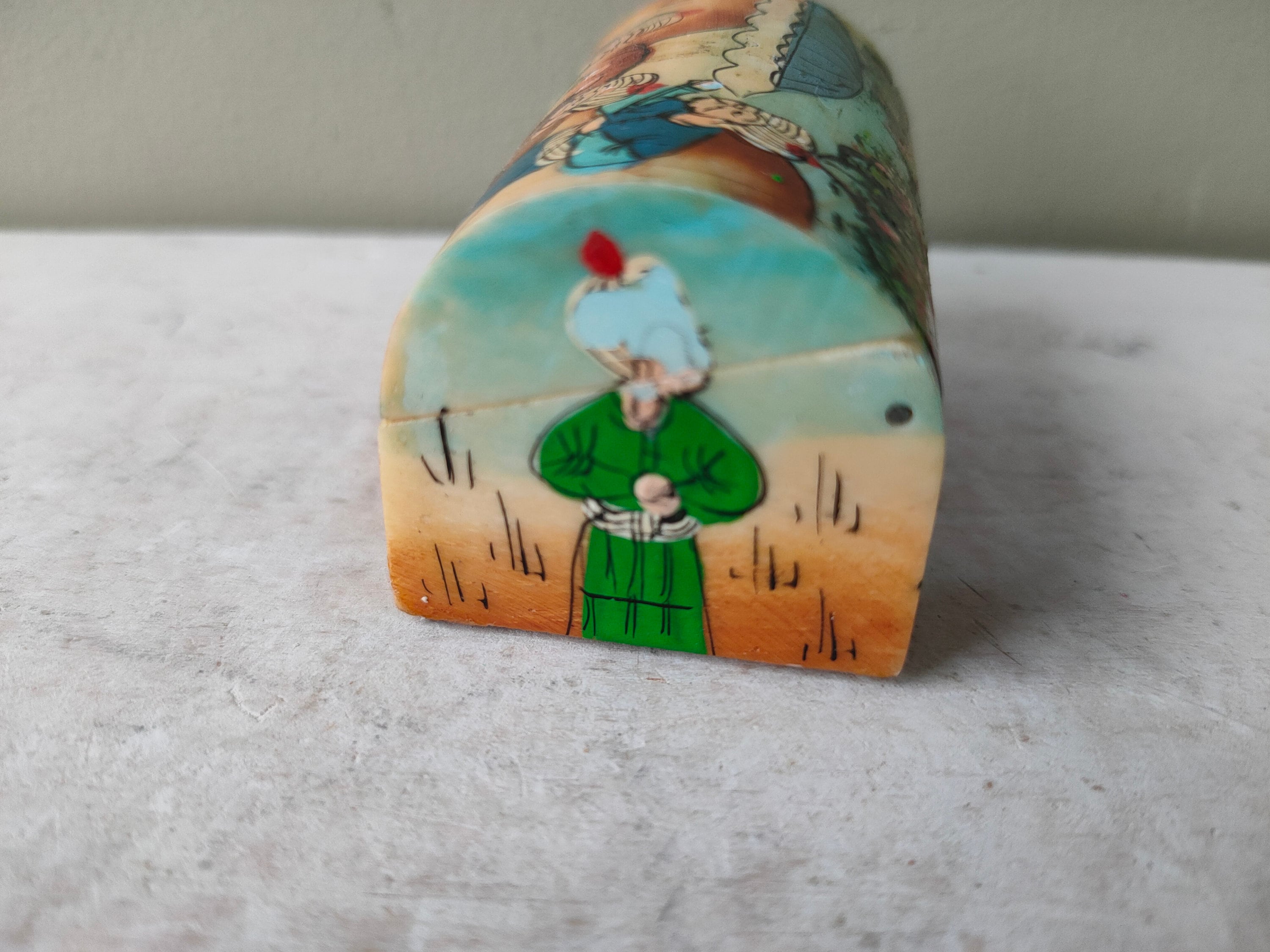Beautiful Vintage Miniature Turkish Ottoman Hand Painted