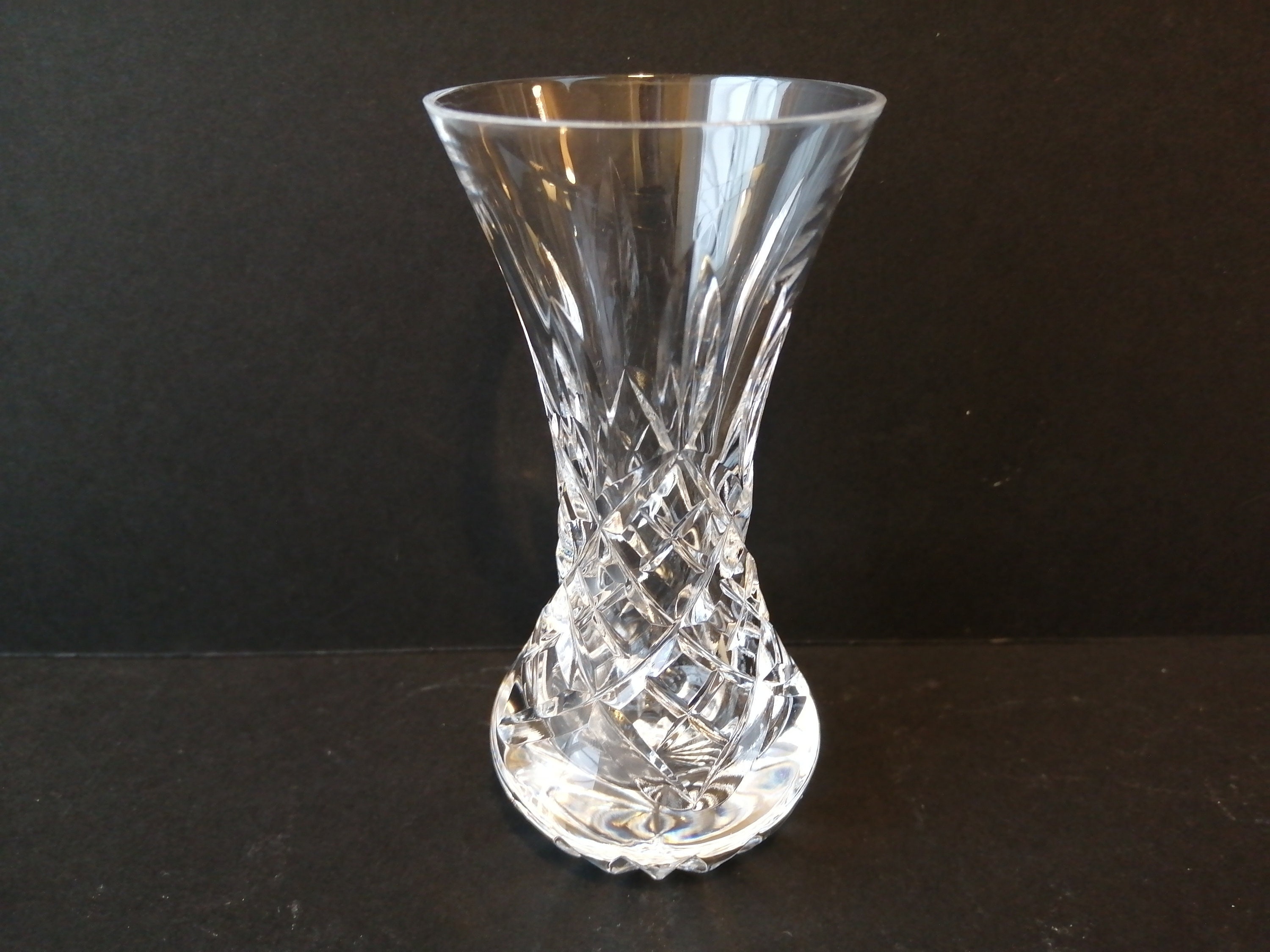Stuart Cut Lead Crystal bud vase. 4 1/4 high Etsy