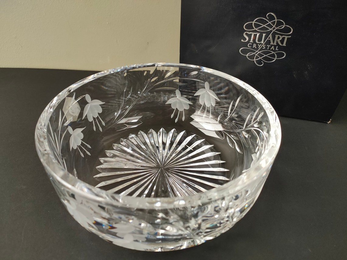 Stunning Boxed As New Stuart lead crystal serving bowl with Etsy