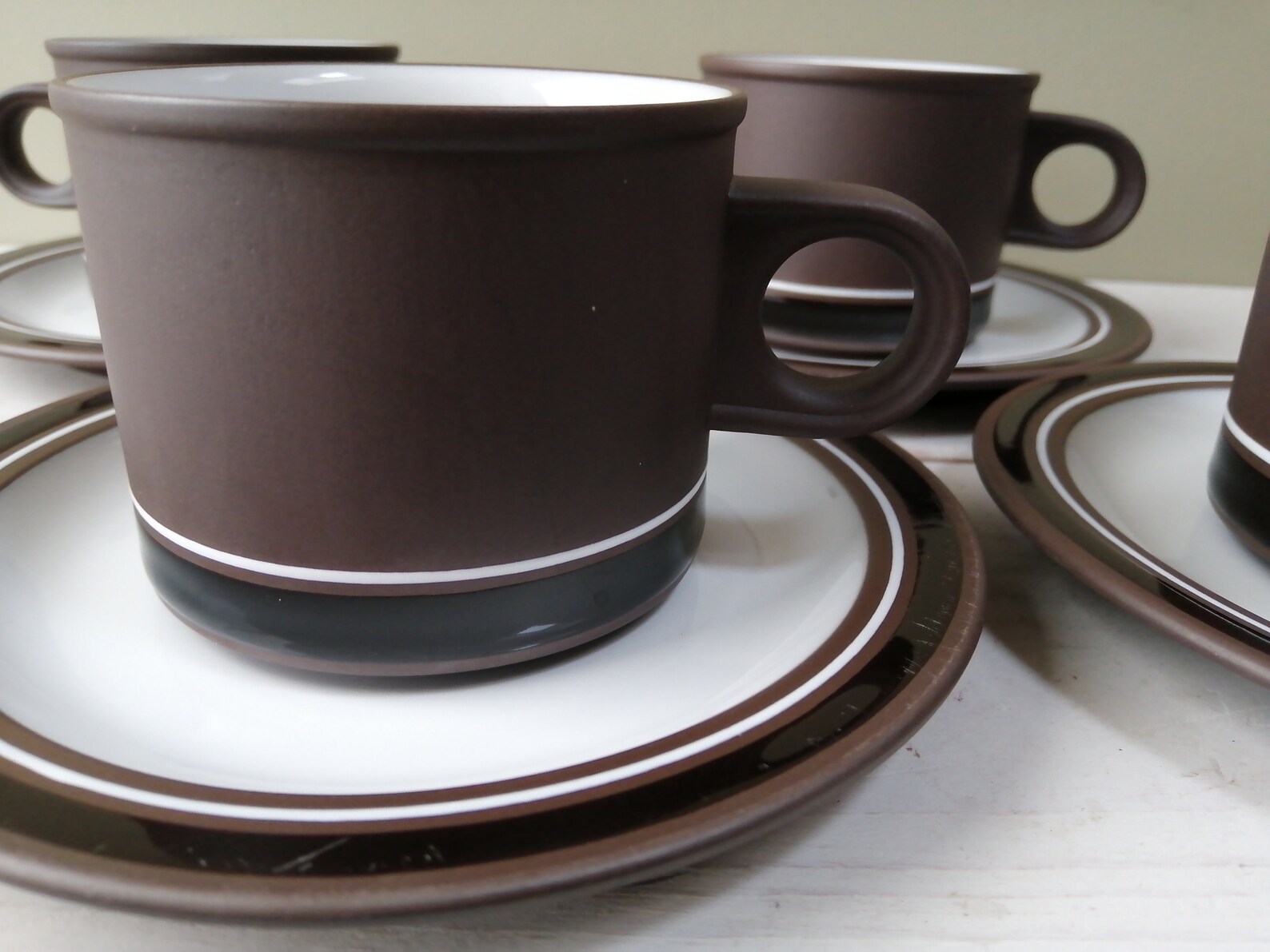 2 Vintage Retro tea cups and saucers with lid by Hornsea Etsy