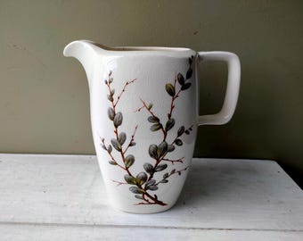 Stylecraft by Midwinter Staffordshire tall milk jug/water pitcher in "Spring Willow" pattern. Would make a beautiful vase or gift!