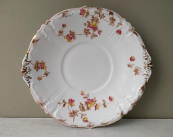 Gorgeous Antique large square shaped sandwich/cake/serving plate by William Alsager Adderley (W.A.A. and co) Spray no. 30. Wedding decor.