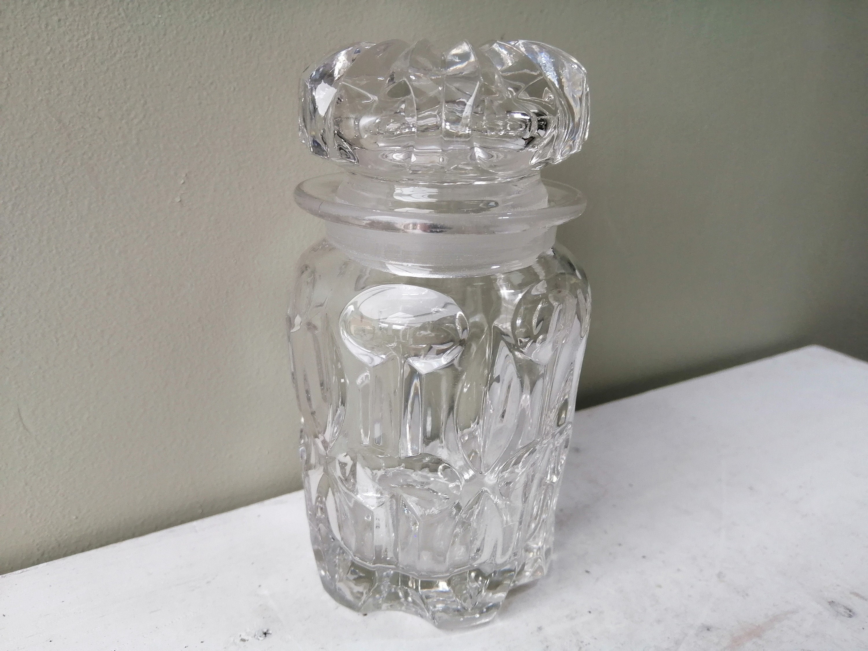 Beautiful vintage cut glass sweet/bonbon/dressing table jar | Etsy