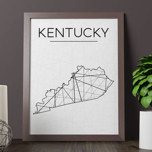 Kentucky Map, Kentucky Wall Art, Kentucky Print, Kentucky Map Art, Kentucky Wall Decor, Kentucky Printable, Kentucky Map Decor