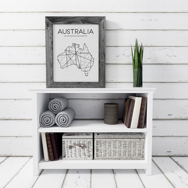 Australia Map Australia Wall Art Australia Art Australia Etsy