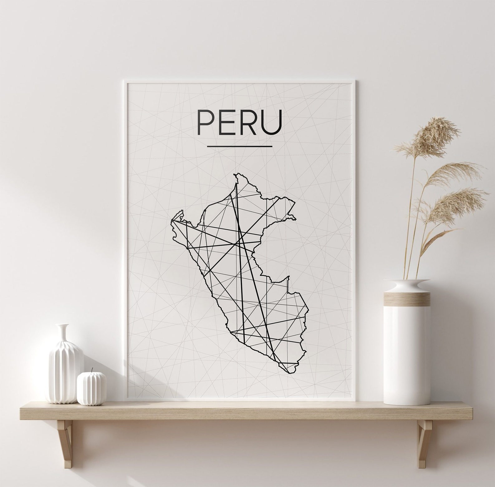 Peru Map Peru Wall Art Peru Art Peru Print Peru Poster Etsy