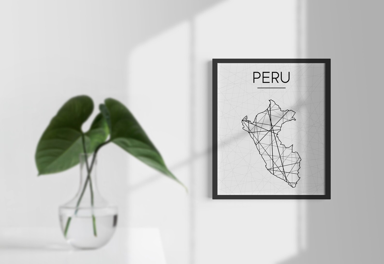 Peru Map Peru Wall Art Peru Art Peru Print Peru Poster Etsy
