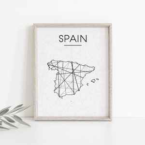 Spain Map, Spain Poster, Spain Wall Art, Spain Map Print Wall Art, Spain Room Decor, Spain Wall Art Decor, Spain Map Art, Spain Map Artwork
