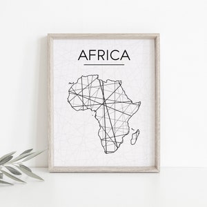 Africa Map Poster, Africa Wall Art, Africa Map, Africa Art, Africa Room Decor, Africa Print, Africa Map Wall Art, Africa Poster Wall Decor