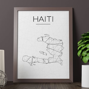 Haiti Map, Haiti Wall Art, Haiti Art, Haiti Poster, Haiti Room Decor, Haiti Print, Haiti Printable, Haiti Map Art, Haiti Instant Download
