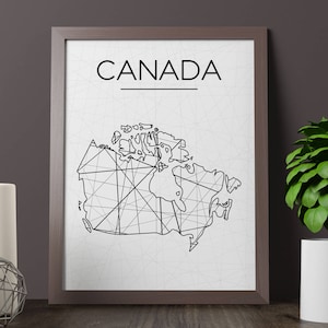 Canada Map, Canada Wall Art, Canada Art, Canada Poster, Canada Room Decor, Canada Print, Canada Printable, Canada Map Art, Instant Download