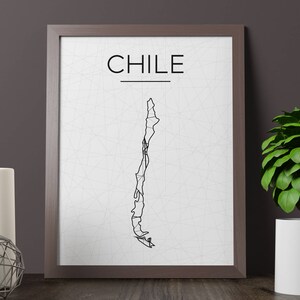 Chile Map, Chile Wall Art, Chile Art, Chile Poster, Chile Room Decor, Chile Print, Chile Printable, Chile Map Art, Chile Instant Download