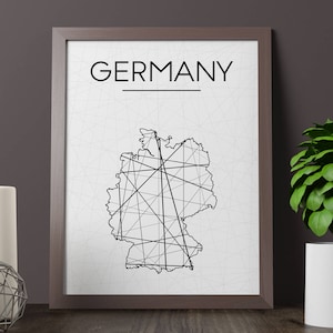 Duitsland Kaart, Duitsland Wall Art, Duitsland Kunst, Duitsland Poster, Duitsland Kamer Decor, Duitsland Print, Duitsland Afdrukbaar, Duitsland Instant Download