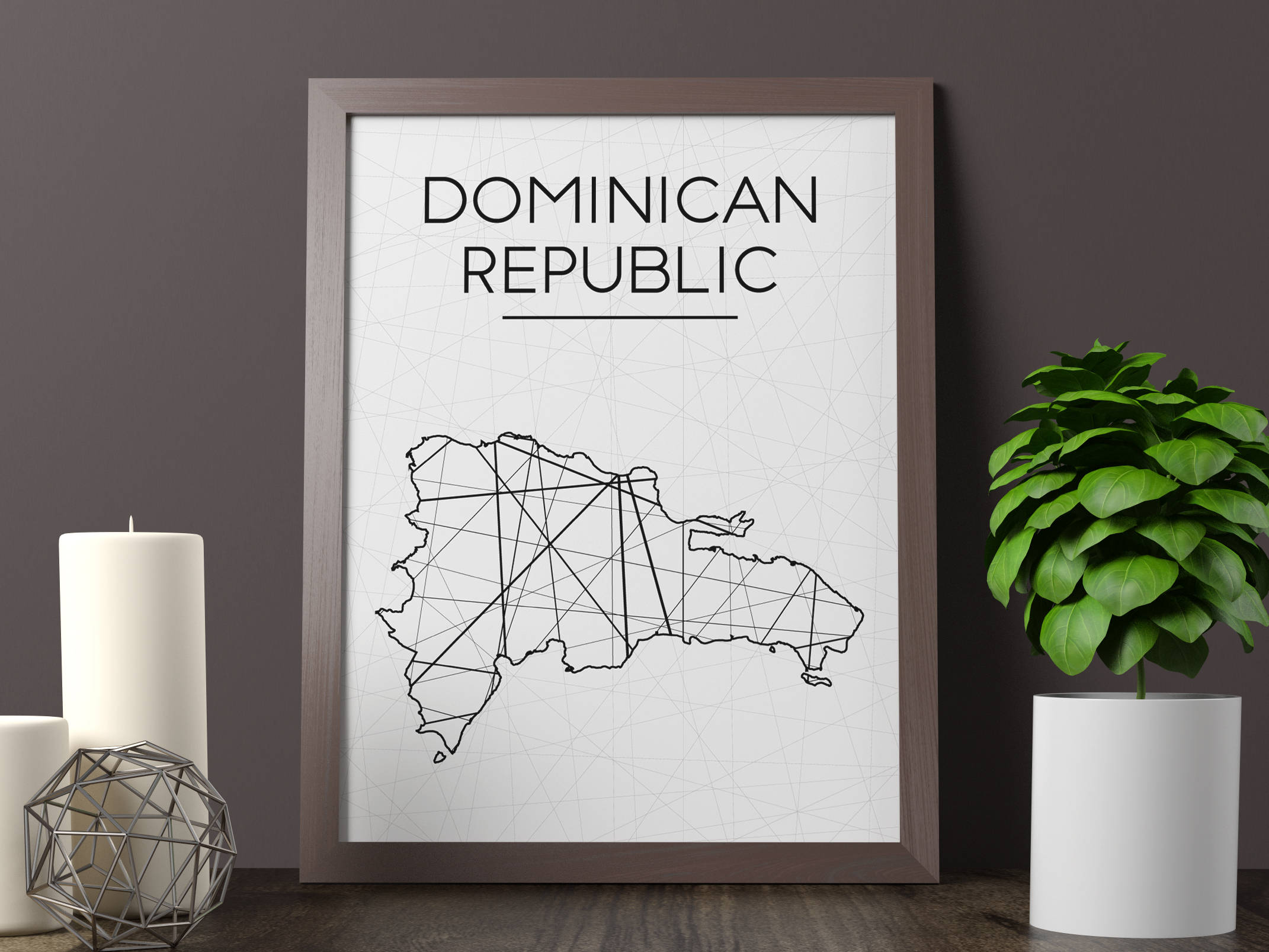 Dominican Republic Map Print Dominican Republic Wall Art - Etsy