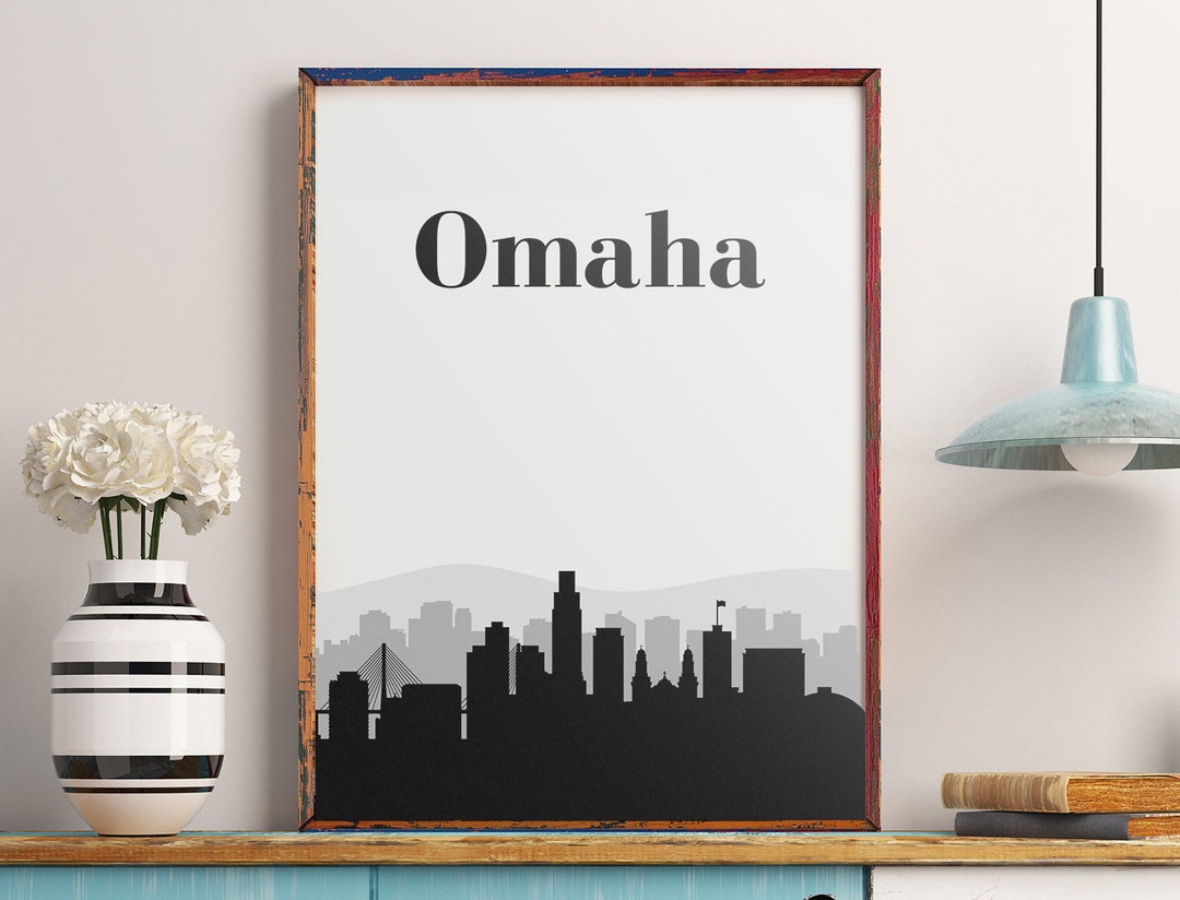 Omaha Wall Art Print Omaha Art Omaha Skyline Omaha Print Etsy