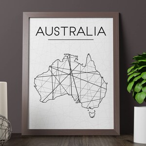 Australia Map, Australia Wall Art, Australia Art, Australia Poster, Australia Print, Australia Printable, Australia Map Art