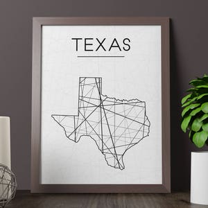 Texas Map, Texas Wall Art, Texas Art, Texas Poster, Texas Room Decor, Texas Print, Texas Printable, Texas Map Art, Instant Download
