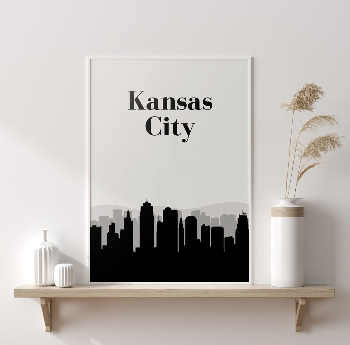 Kansas City Print Kansas City Wall Art Kansas City Skyline Etsy