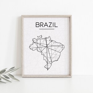 Brazil Map, Brazil Poster, Brazil Wall Art, Brazil Map Print Wall Art, Brazil Room Decor, Brazil Wall Art Decor, Brazil Map Art, Brazil Art