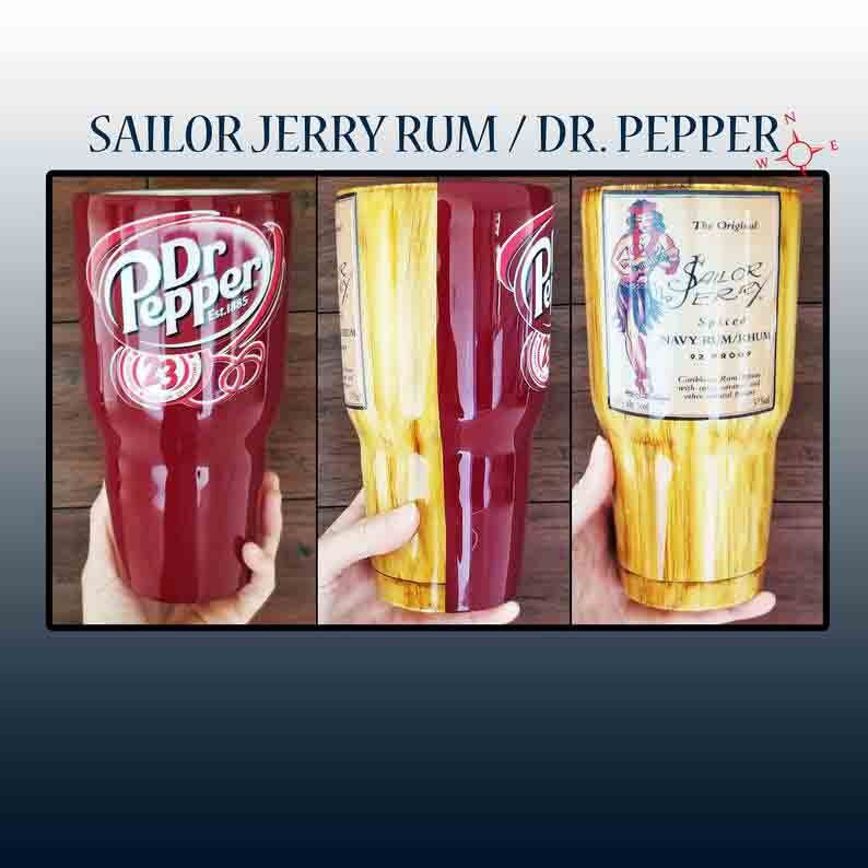 Custom Drink tumbler Mix drink Tumbler Split design tumbler Etsy