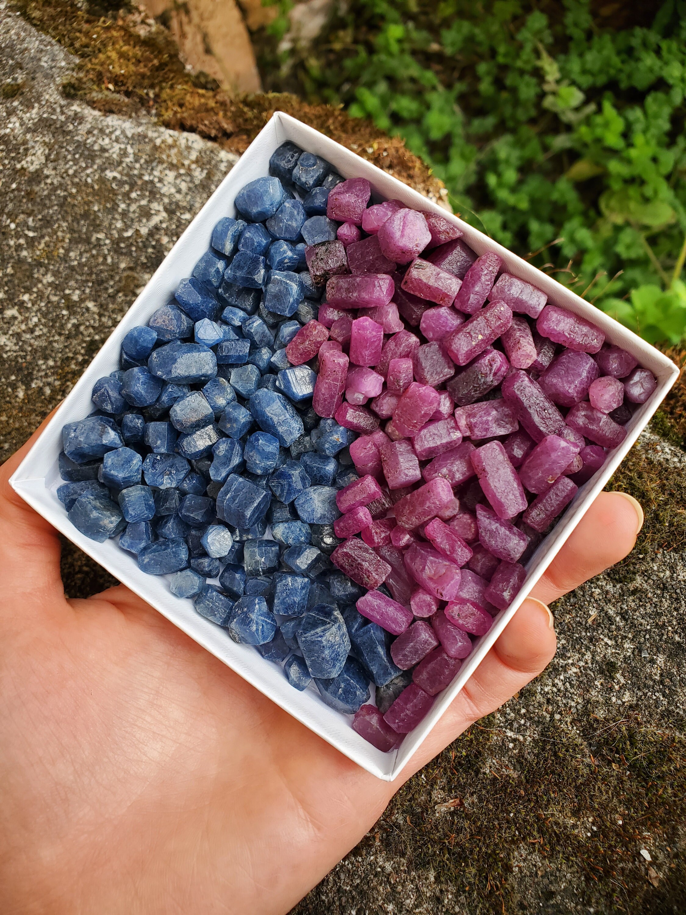 Mixed Ruby & Sapphire Crystals Etsy