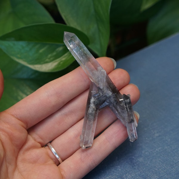 Tibetan Black Quartz Crystal Cluster