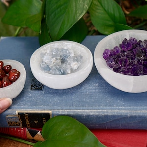 Selenite Bowl - 3 Sizes, Charging Bowl, Cleansing