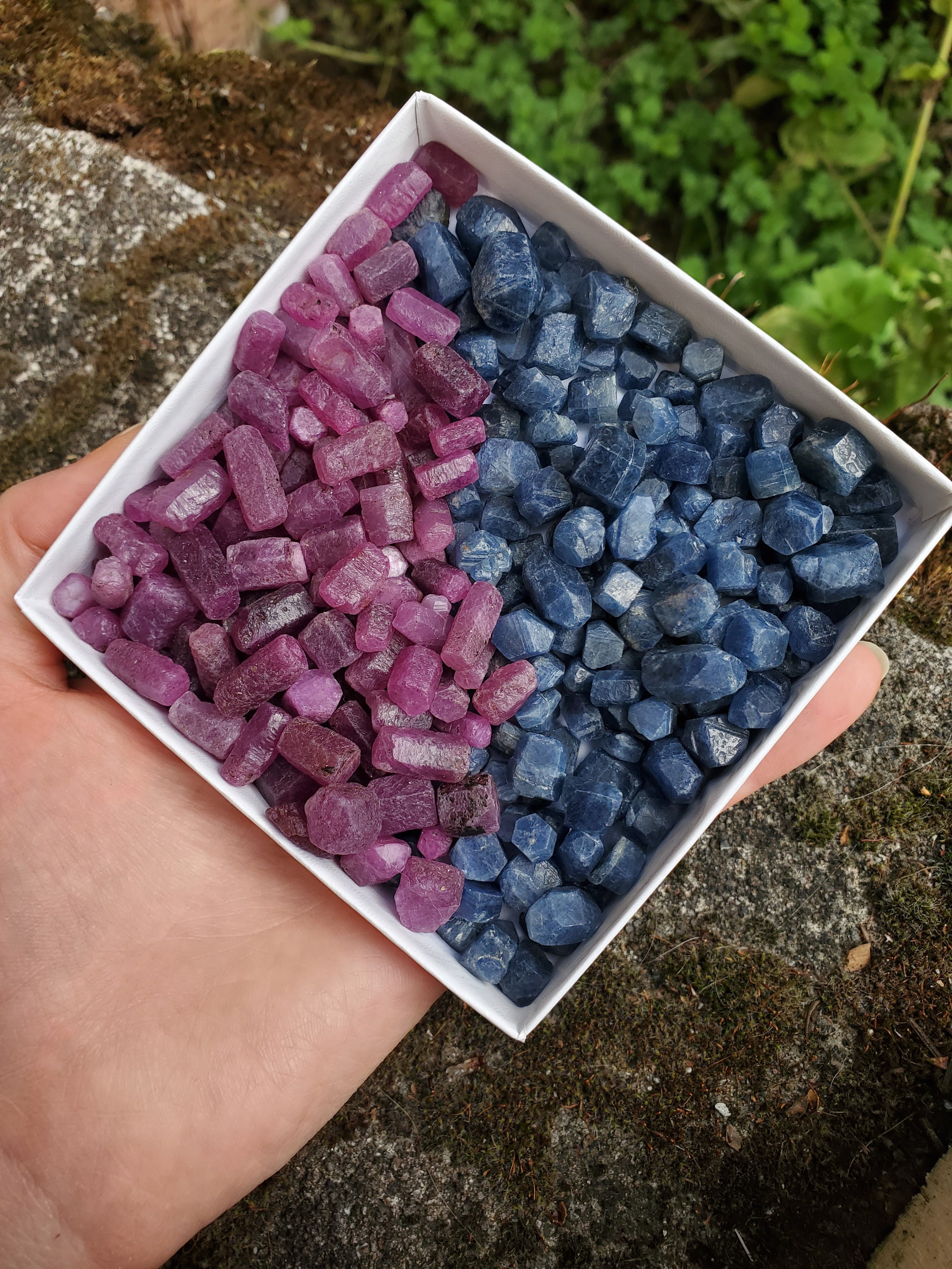 Mixed Ruby & Sapphire Crystals Etsy