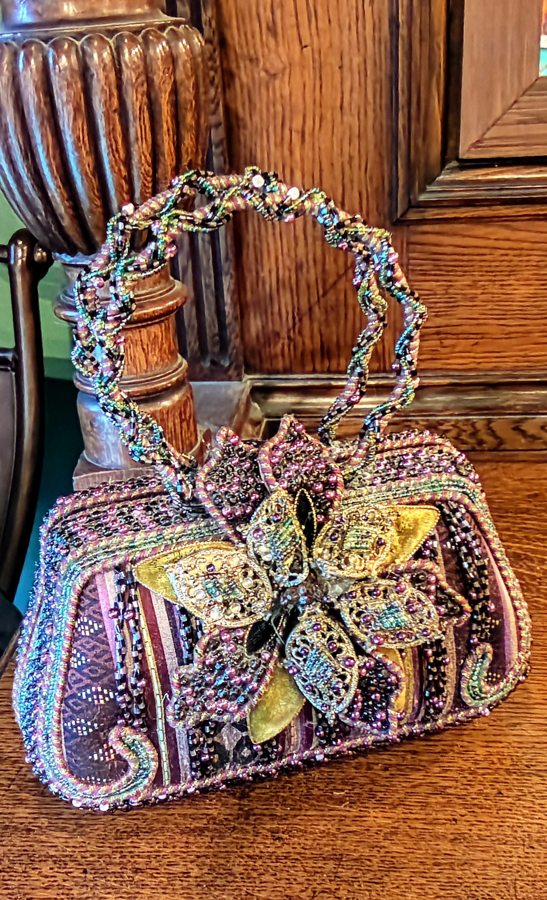 Up and Up Beaded Pink Cocktail Crossbody Handbag - Mary Frances