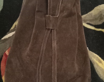Barney's New York designer vintage brown leather backpack rare   unisex purse classic travel shoulder handbag tote vacation carry on bag