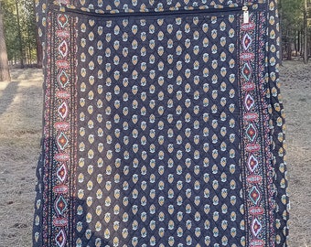 Vintage boho hippy traveling gypsy ethnic authentic rare Goa bohemian cotton travel carry on vacation garment clothing clothes luggage bag