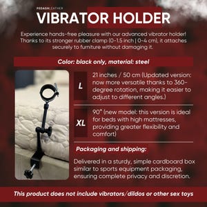 Dildo Mount and Sex Toy Holderm Hitachi Stand as a BDSM Furniture, Adult Toy and Bondage Accessories, Adult Furniture BDSM Accessories image 8