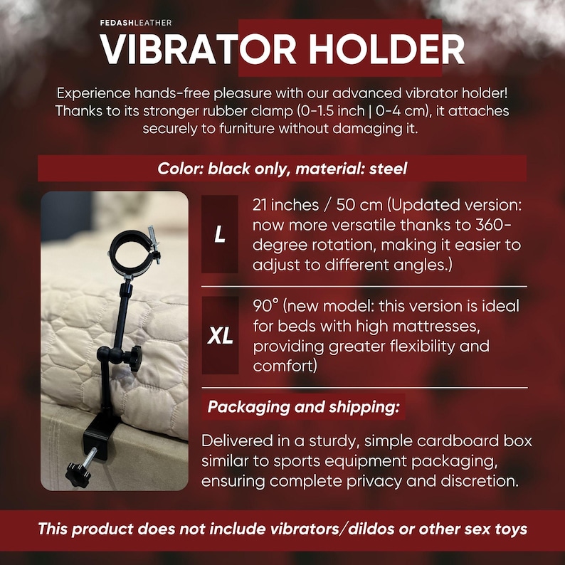 Dildo Mount and Sex Toy Holderm Hitachi Stand as a BDSM Furniture, Adult Toy and Bondage Accessories, Adult Furniture BDSM Accessories image 8