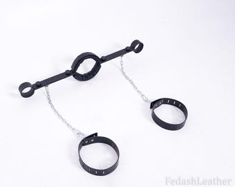 Barra separadora de acero ajustable con correas suaves, barra de posicionamiento de piernas para mayor flexibilidad, estabilidad y comodidad. Accesorio para adultos y parejas.