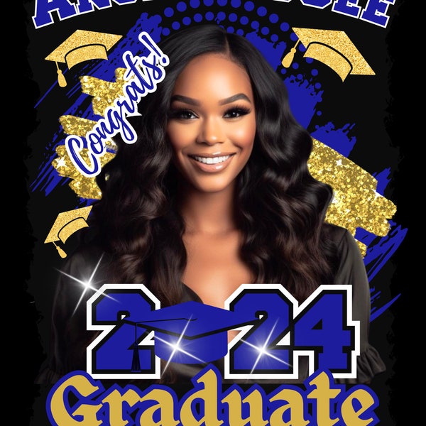 Editable Canva Senior Graduation Template Class of 2024 Graduate Shirts