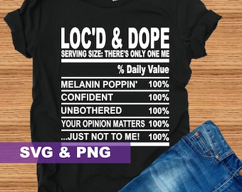 Locd and Dope Nutrition Facts SVG PNG - No Physical Item Will Be Sent