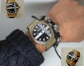Wristwatch Switzerland Concord vintage 30s mechanical 15 jewel w/ delightful engraved case. Serviced and running great!